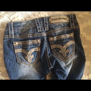 Rock revival glitter/sequin Capri